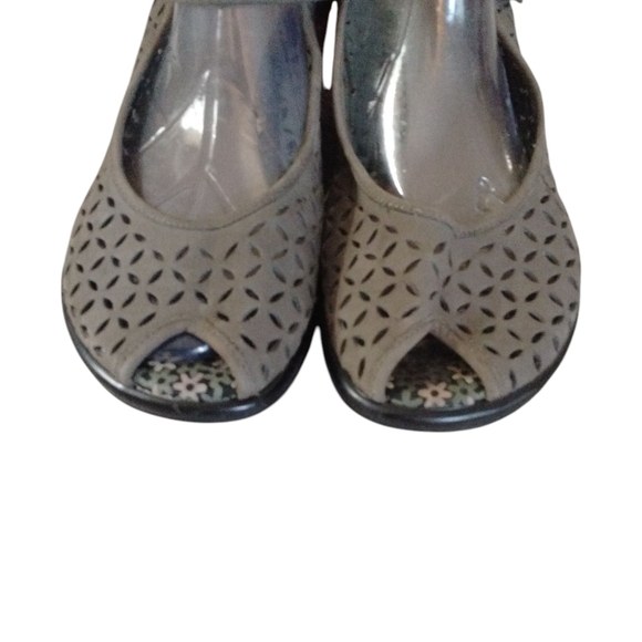 Jambu Army Green Suede Walking Mule Shoes Size 9.5 - Picture 4 of 11